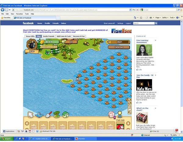 Facebook Game Review: Fish Isle play a fish farming game on Facebook
