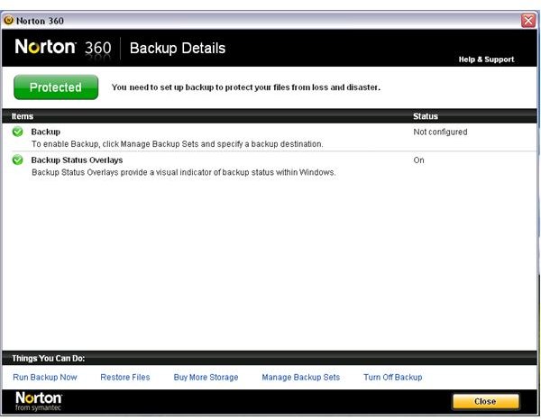 Backup Tool in Norton 360