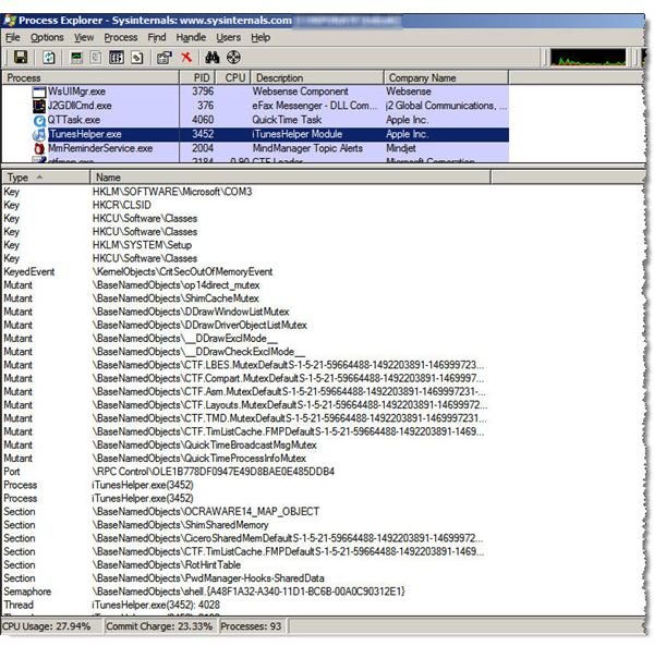 sysinternals suite process explorer