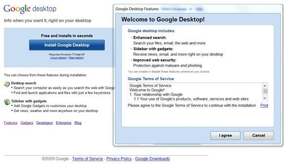Where Is the Google Desktop Search Outlook Add-in?