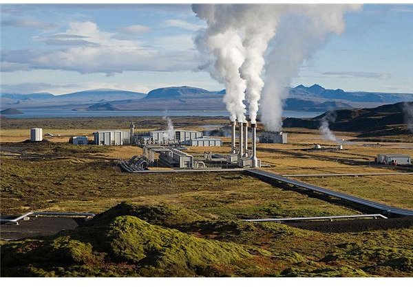 Nesjavellir Geothermal Power Station in Iceland.