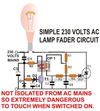 Light Fader AC Circuit Diagram, Image