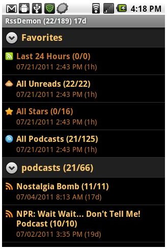RSS Demon for Android