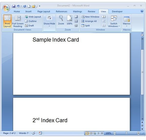 Index Card Template Index Card Template Word