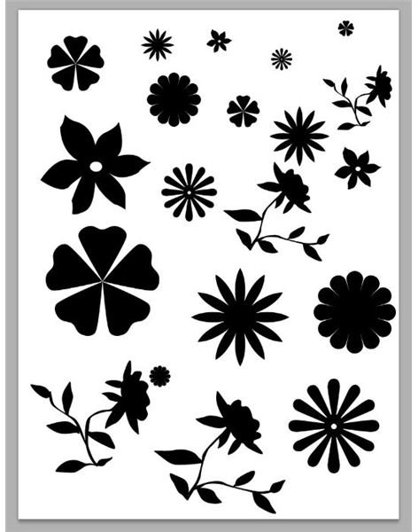 Lay out a sheet of flowers