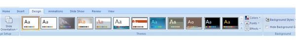 PowerPoint2007Design Ribbon