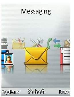 Sony ericsson Rotating menu (messaging)