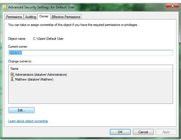 Advanced Security Settings