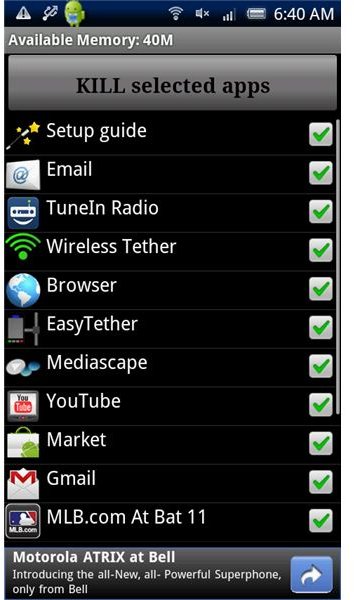 Android Battery Life - Advanced Task Killer