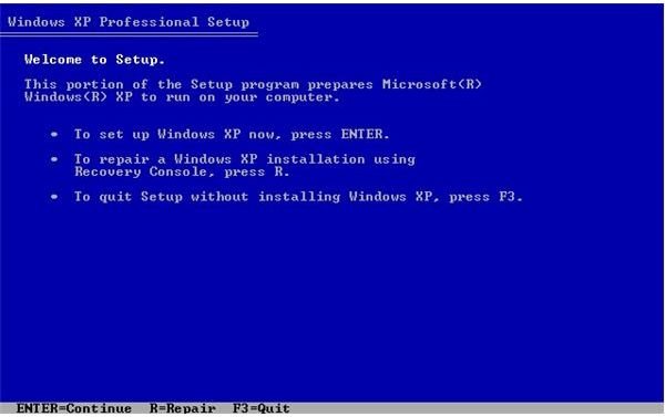 how to use windows recovery console xp