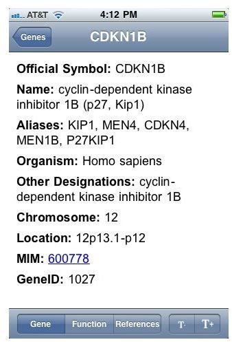 Gene Info Page