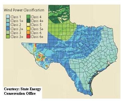 Which Region in the US makes best use of Wind Power Plants?
