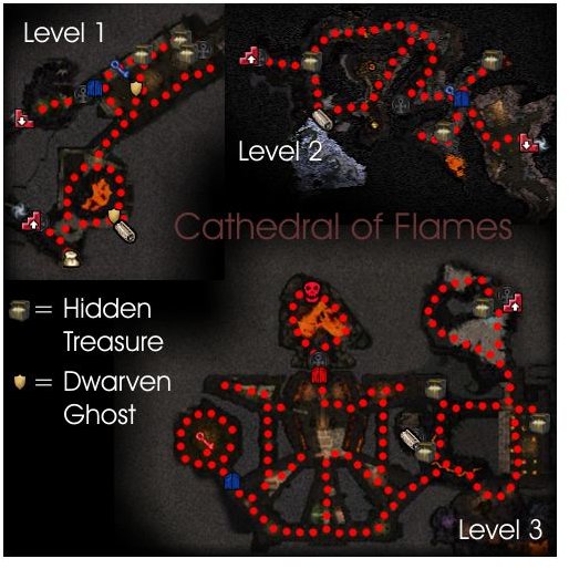 Cathedral of Flames Map Guild Wars