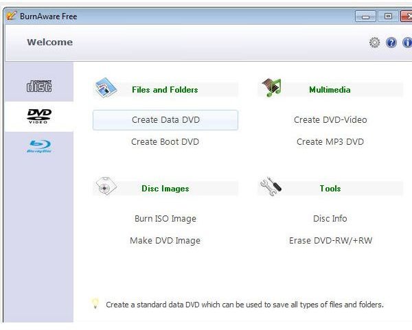 BurnAware Free Blu Ray Software