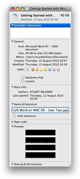 Password protect files in Mac OS X
