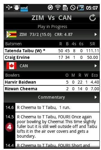 NDTV Cricket - Text Commentary