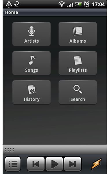 Winamp for Android Home Screen