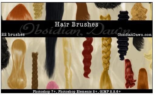 Hair Photoshop Brushes by redheadstock