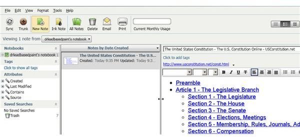 export evernote to print