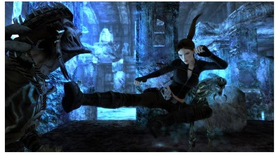 Lara can run across a beam easier than she can walk