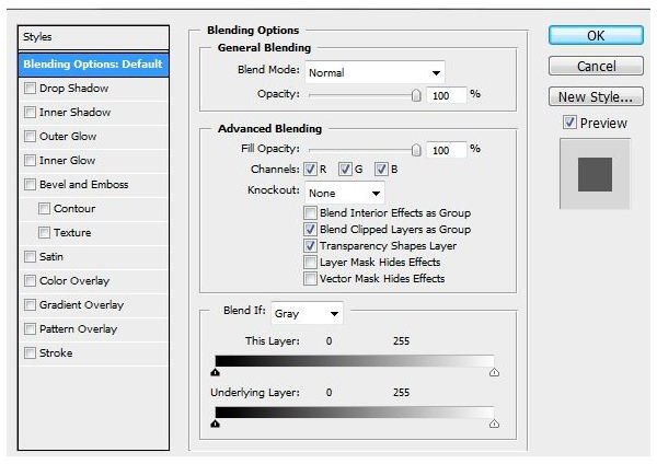 Layer Styles Window