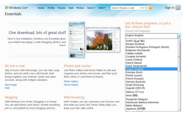 Available Languages on Windows Live and How to Change Them