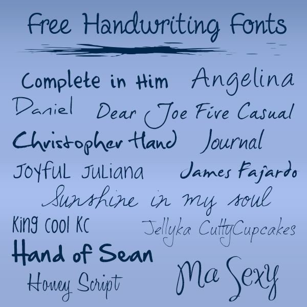 18 Free Handwriting Fonts for Scrapbooking, Invitations, Flyers, Brochures, Logos, & More