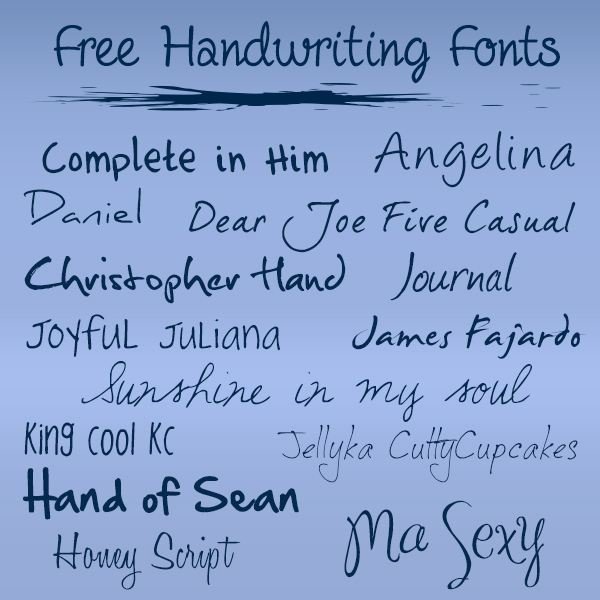 handwritten font mac