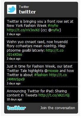 Official Twitter Widget from Twitter