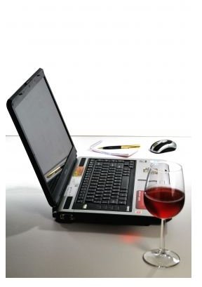 Home-office with wine