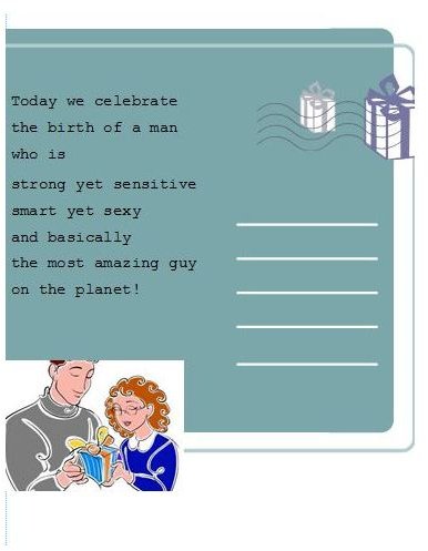 Guy&rsquo;s Birthday Card for Microsoft Publisher