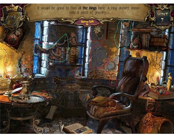 Prince&rsquo;s Study Hidden Object Puzzles - Rings