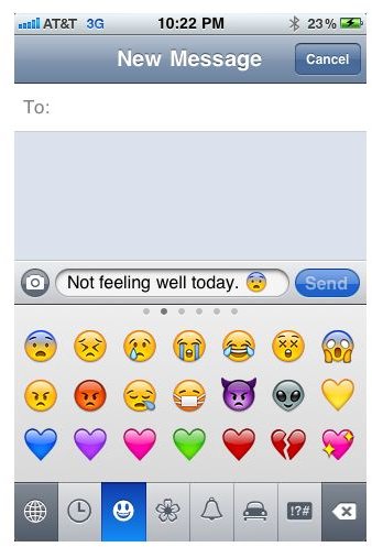 How to add emoji on iphone