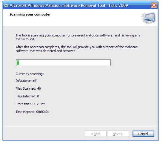 microsoft malicious software removal tool conflicker