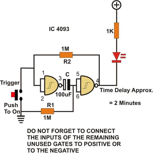 Timer Circuit Using NAND Gate, Image