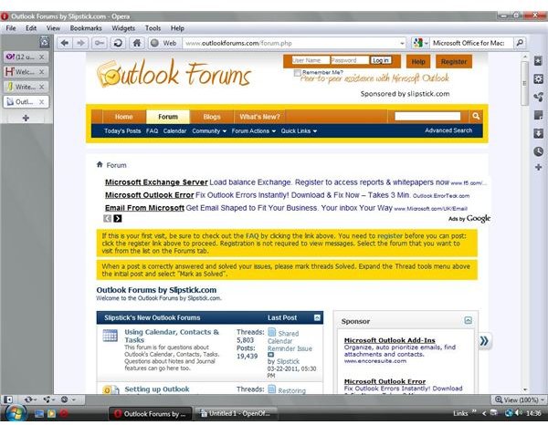 outlook forums