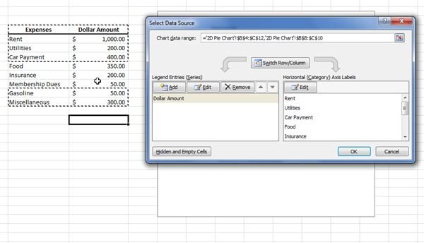 Selecting the Data