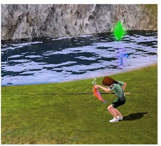 The Sims 3 scout fishing