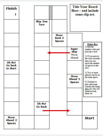 Download Free Templates for Board Games - Game Yum