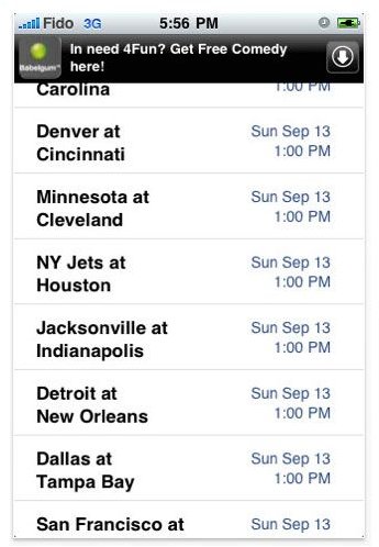 NFL Scores