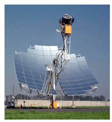 solar parabolic dish stirling engine unit