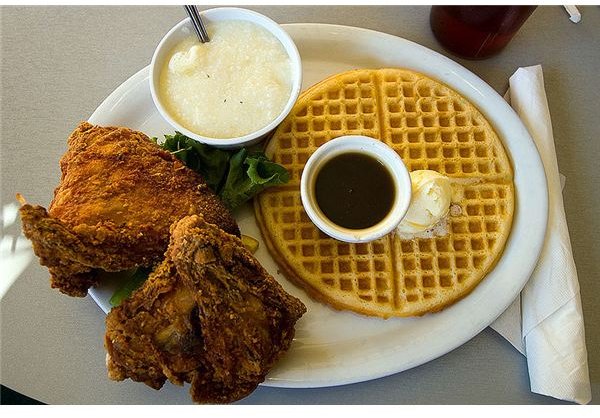 Chicken and waffles - a perfect southern meal