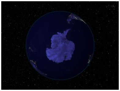 South Pole at night