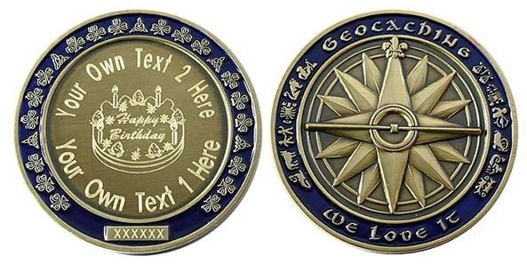 Birthday Geocaching Coins - Gift Ideas for Geocachers