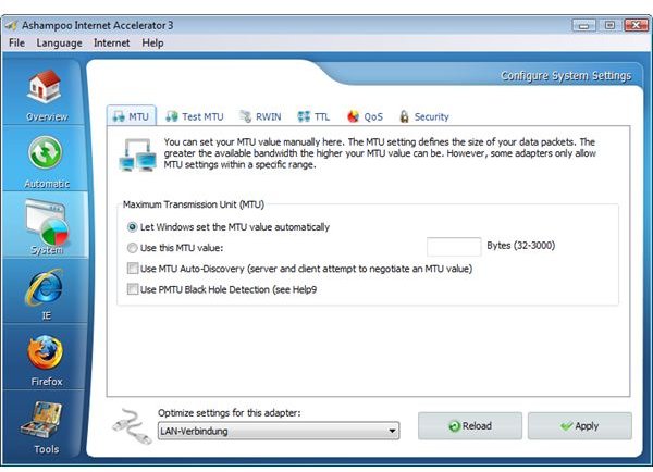 ashampoo 3 system options