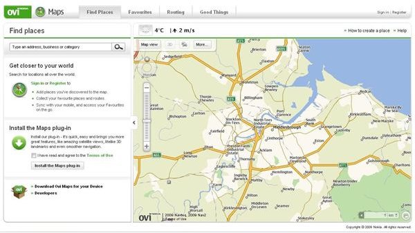 Ovi Maps from Nokia is one of several Google Maps alternatives