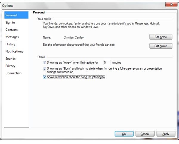 Using Windows Live Messenger and Wmp Plugin