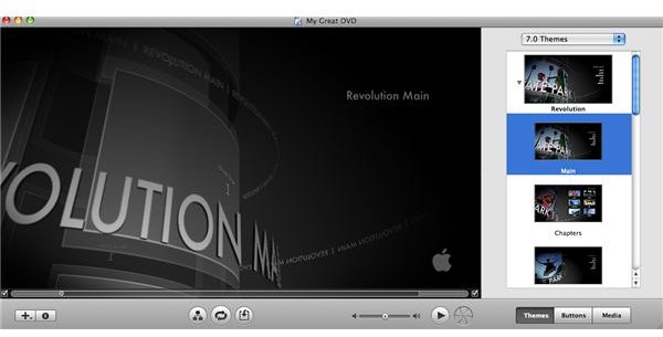 Selecting iDVD Themes