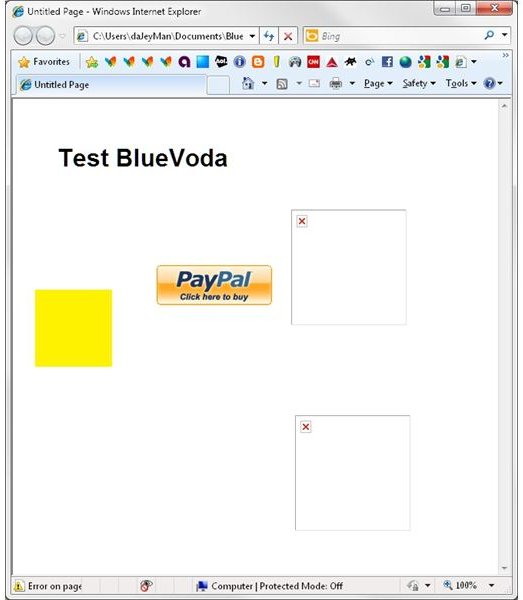 Only a select number of page elements seem to work properly outside of the VodeaHost service. Talk about epic failure&hellip;