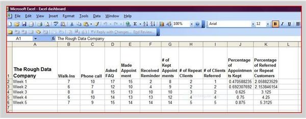 Excel Dashboard Screenshot Linda Richter